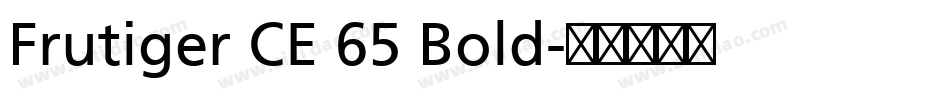 Frutiger CE 65 Bold字体转换